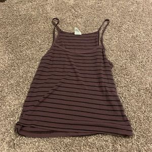 purple striped tank top